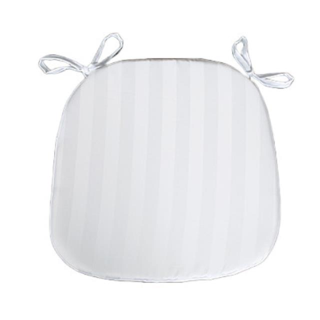 Rental store for Chiavari Cushion - White Satin Stripe in Sunnyvale CA