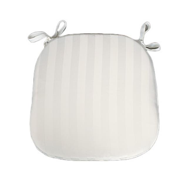Rental store for Chiavari Cushion - Ivory Satin Stripe in Sunnyvale CA