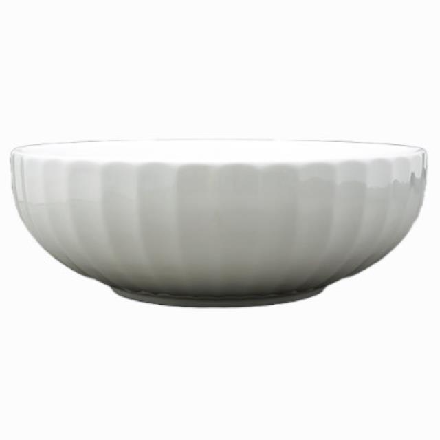 Rental store for Serving Bowl,14  Rd Faceted Ceramic Whit in Sunnyvale CA