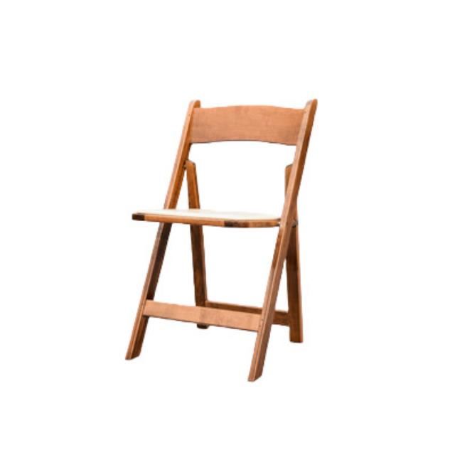 Rental store for Folding Wood Chair - Walnut w Padded Seat in Sunnyvale CA